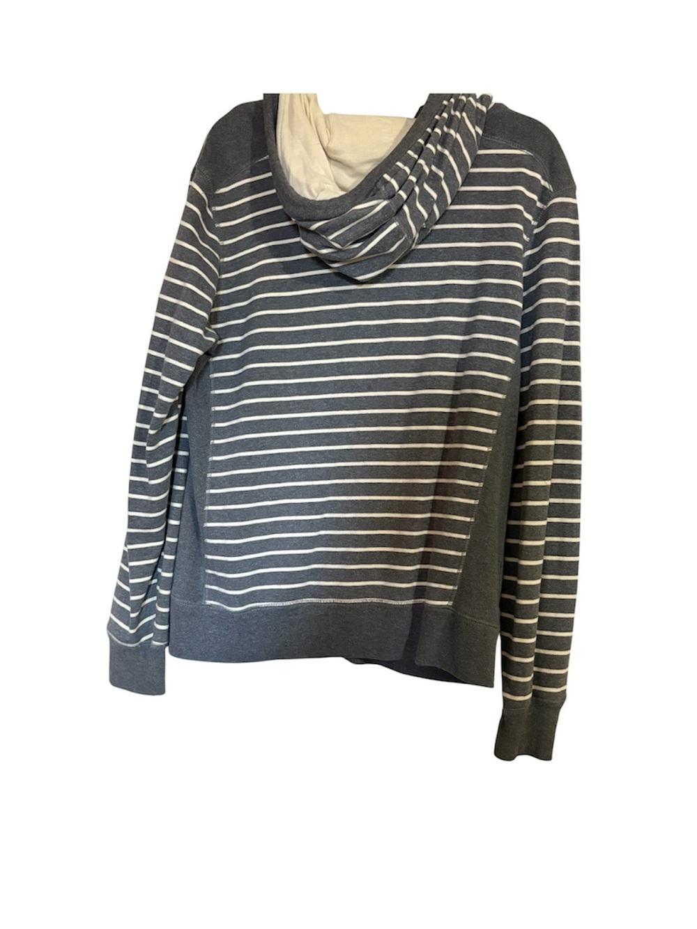 Carbon Gray&White Striped Hooded Jacket - Picture 6 of 6